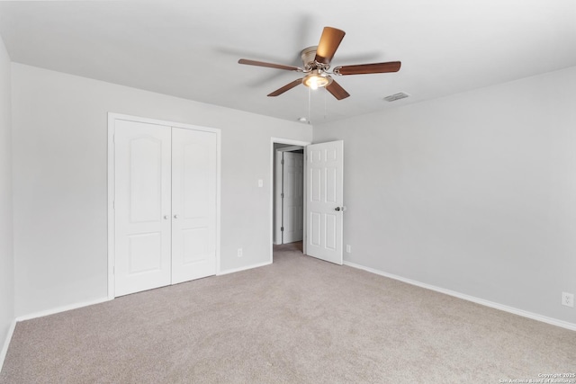 210 E Broadview, San Antonio, TX 78228 - unfurnished bedroom with carpet, a closet, and ceiling fan