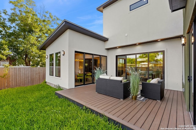 238 Cassiano St, San Antonio, TX 78204 - wooden deck featuring an outdoor hangout area