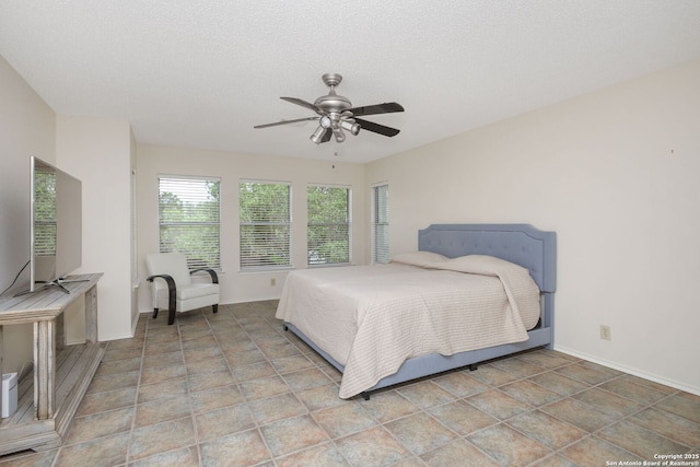 18706 Redriver, San Antonio, TX 78259 - bedroom featuring ceiling fan and a textured ceiling