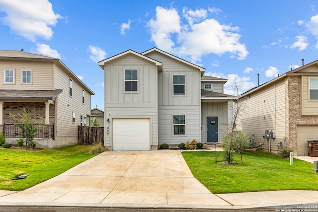1006 Pacific Monarch, San Antonio, TX 78253 - traditional-style house with board and batten siding, an attached garage, and driveway