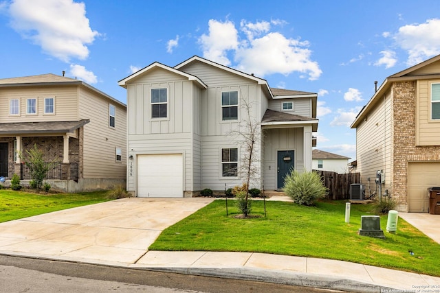 1006 Pacific Monarch, San Antonio, TX 78253 - traditional-style house featuring board and batten siding, a garage, and concrete driveway