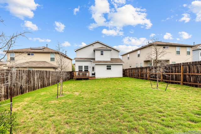 1006 Pacific Monarch, San Antonio, TX 78253 - back of property with a fenced backyard and a deck