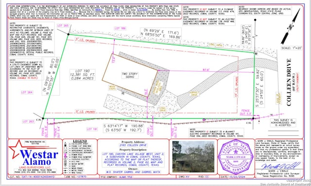 2165 Colleen Dr, Canyon Lake, TX 78133 - map of parcels