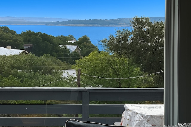 2165 Colleen Dr, Canyon Lake, TX 78133 - water view featuring a mountain backdrop