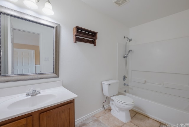 11922 Briarton Wls, San Antonio, TX 78254 - bathroom featuring tub / shower combination, vanity, and tile patterned flooring