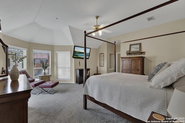 2363 Oak Pebble, New Braunfels, TX 78132 - bedroom featuring vaulted ceiling and carpet flooring