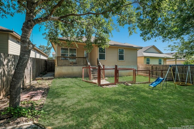 11750 Caraway, San Antonio, TX 78245 - back of house with a fenced backyard