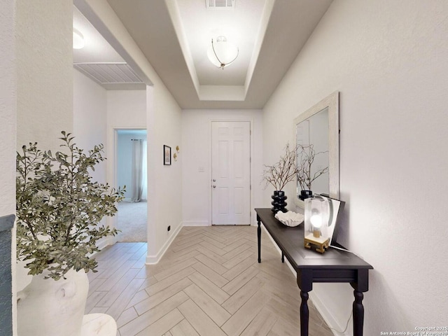 7621 Cypress, Boerne, TX 78015 - entryway with a raised ceiling and baseboards