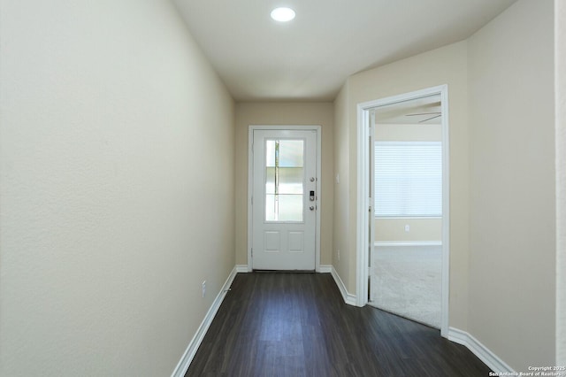 13027 Maestro Spark, San Antonio, TX 78252 - entryway featuring dark wood finished floors and recessed lighting