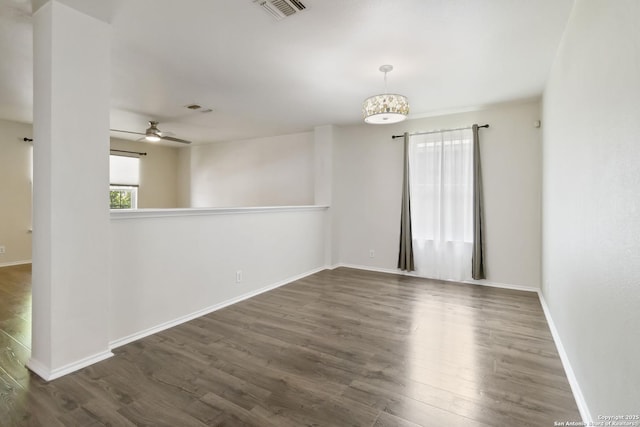 8611 Shaenfield, San Antonio, TX 78254 - spare room featuring a ceiling fan and wood finished floors