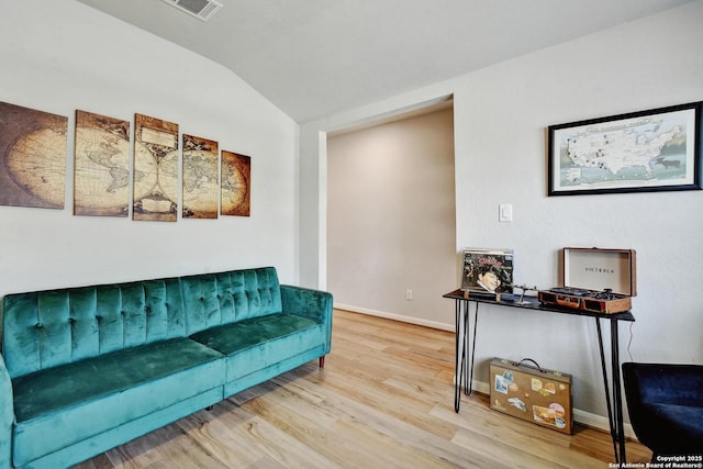 13019 Louberg, San Antonio, TX 78253 - living room featuring wood finished floors and lofted ceiling