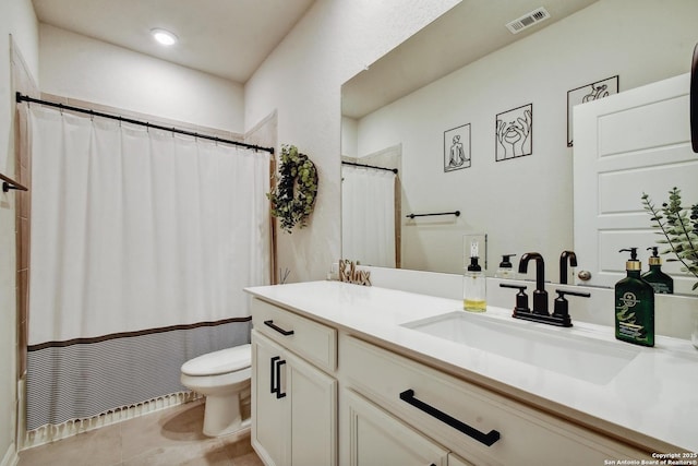 13019 Louberg, San Antonio, TX 78253 - full bath featuring vanity, tile patterned flooring, a shower with curtain, and recessed lighting