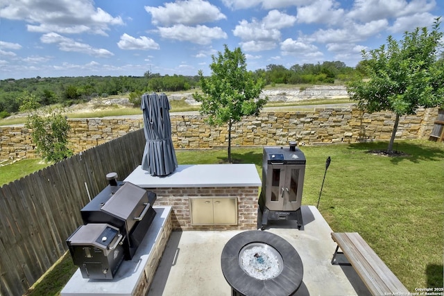 13019 Louberg, San Antonio, TX 78253 - view of patio featuring an outdoor fire pit and area for grilling