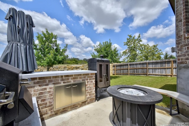 13019 Louberg, San Antonio, TX 78253 - view of patio with an outdoor fire pit