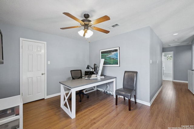 2723 Sierra Salinas, San Antonio, TX 78259 - office space featuring wood finished floors and ceiling fan
