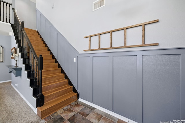 2723 Sierra Salinas, San Antonio, TX 78259 - stairway featuring stone finish floors and baseboards