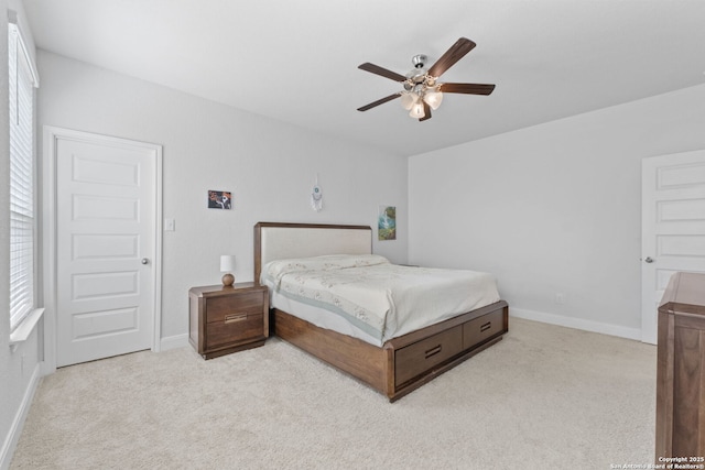 3415 Iron Cyn, Bulverde, TX 78163 - carpeted bedroom featuring baseboards and a ceiling fan