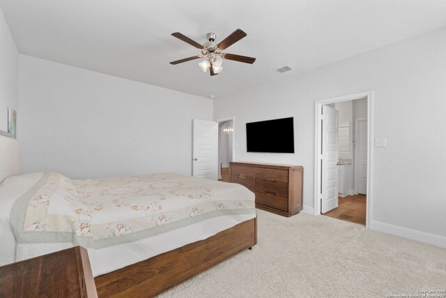 3415 Iron Cyn, Bulverde, TX 78163 - bedroom with carpet floors and ceiling fan