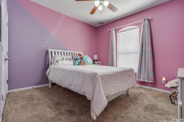1038 Marquette, San Antonio, TX 78228 - carpeted bedroom featuring ceiling fan and baseboards