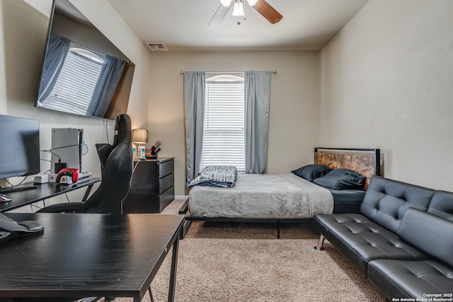 1038 Marquette, San Antonio, TX 78228 - carpeted bedroom featuring ceiling fan