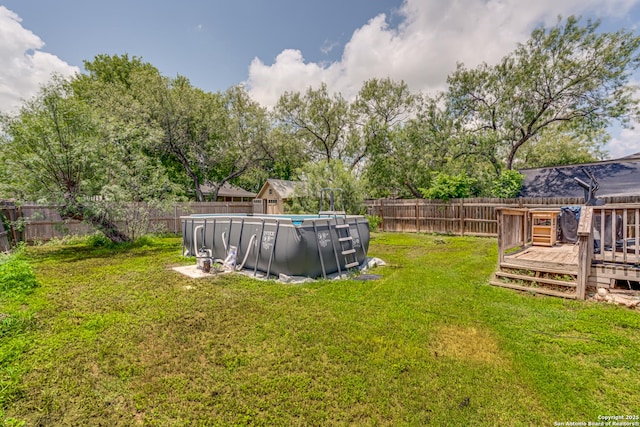 1038 Marquette, San Antonio, TX 78228 - fenced backyard featuring a wooden deck
