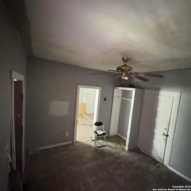 135 Roberts, San Antonio, TX 78207 - unfurnished bedroom with a ceiling fan