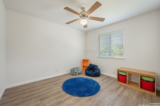 6410 Ruffled Grouse, San Antonio, TX 78233 - miscellaneous room featuring wood finished floors and ceiling fan