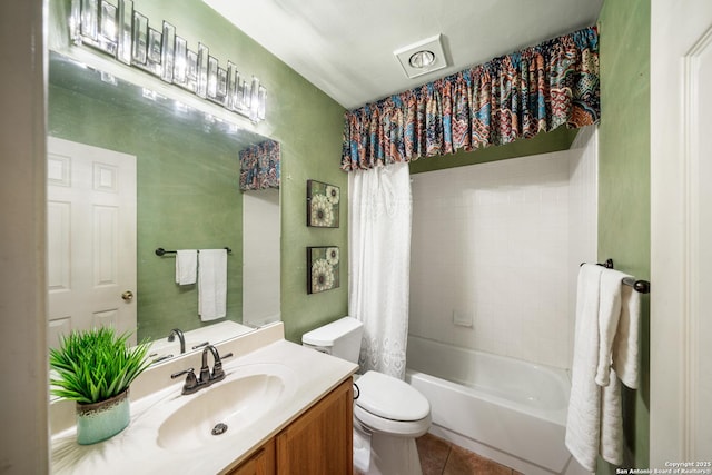 4707 Aspen Vw, San Antonio, TX 78217 - bathroom with vanity, tile patterned floors, and shower / bath combination with curtain