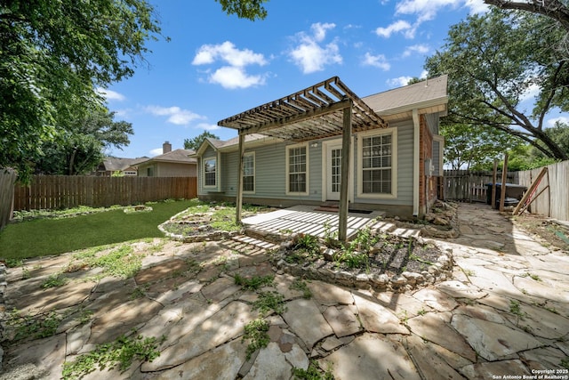 4707 Aspen Vw, San Antonio, TX 78217 - back of property featuring a pergola, a patio area, and a fenced backyard