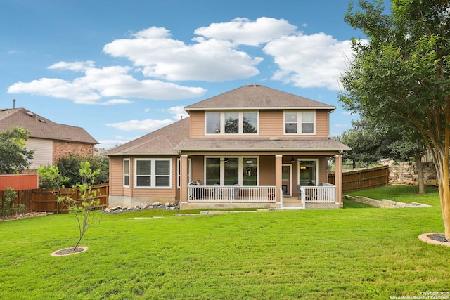 3403 Navajo Peace, San Antonio, TX 78261 - back of house featuring a fenced backyard and a porch