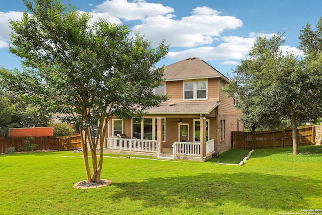 3403 Navajo Peace, San Antonio, TX 78261 - back of house with a fenced backyard