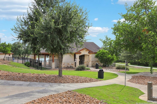 3403 Navajo Peace, San Antonio, TX 78261 - view of front of property with stone siding and stucco siding