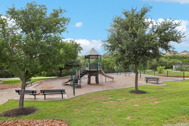 3403 Navajo Peace, San Antonio, TX 78261 - community jungle gym featuring a yard