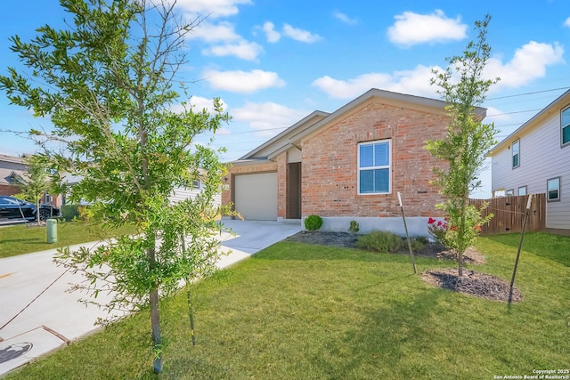 5722 Tanquil Cv, Converse, TX 78109 - view of front of house with brick siding, concrete driveway, and an attached garage