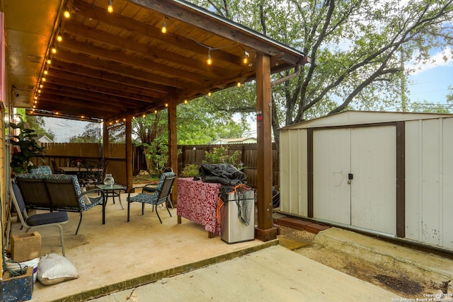 13111 Burgundy Pt, San Antonio, TX 78217 - fenced backyard featuring a patio area and a shed