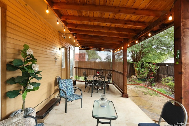 13111 Burgundy Pt, San Antonio, TX 78217 - fenced backyard featuring outdoor dining space and a patio area