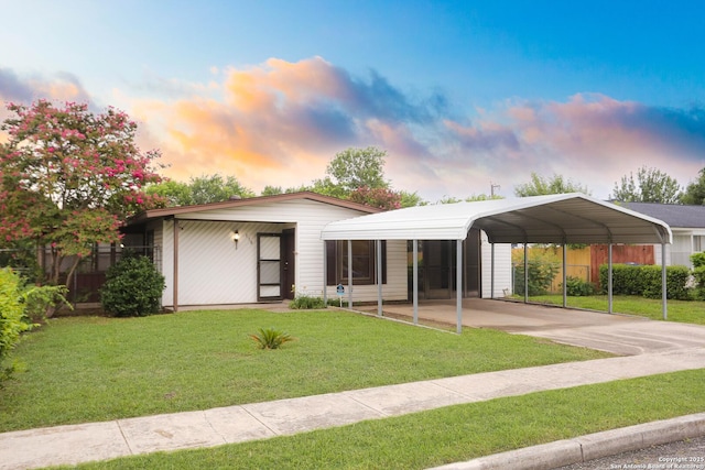 118 Meadow Park, San Antonio, TX 78227 - view of front facade with a detached carport and driveway