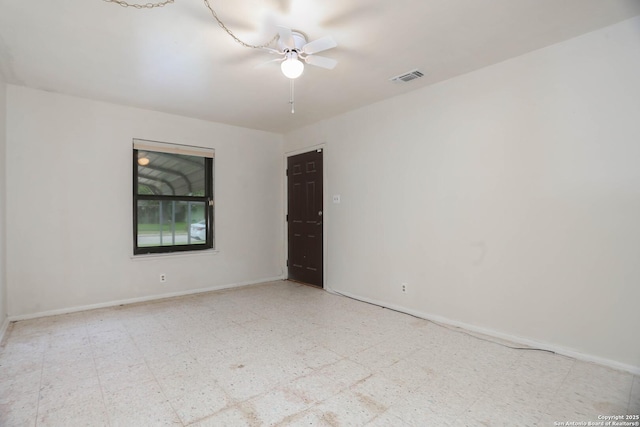 118 Meadow Park, San Antonio, TX 78227 - empty room featuring ceiling fan and tile patterned floors
