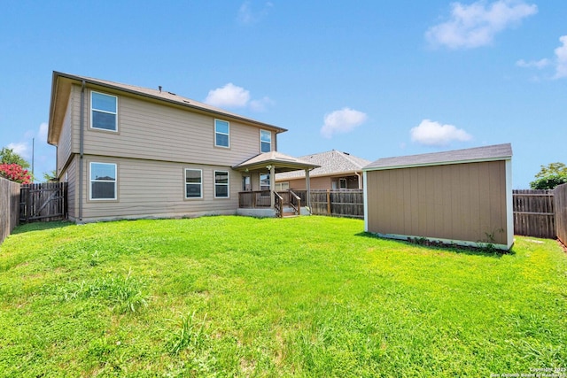 15442 Cooks Petrel, San Antonio, TX 78253 - back of house featuring a fenced backyard and a shed
