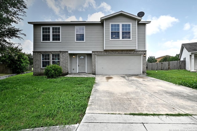 245 Gatewood, Cibolo, TX 78108 - view of front facade featuring a garage, driveway, and brick siding