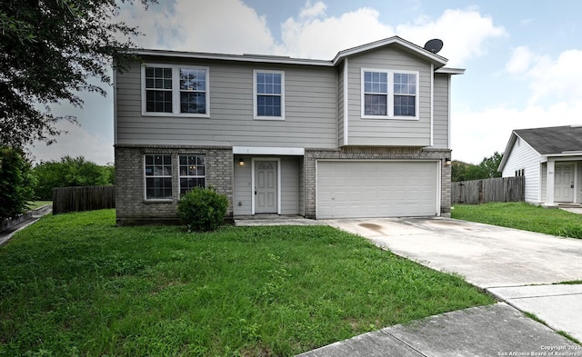 245 Gatewood, Cibolo, TX 78108 - view of front facade featuring a garage, driveway, and brick siding