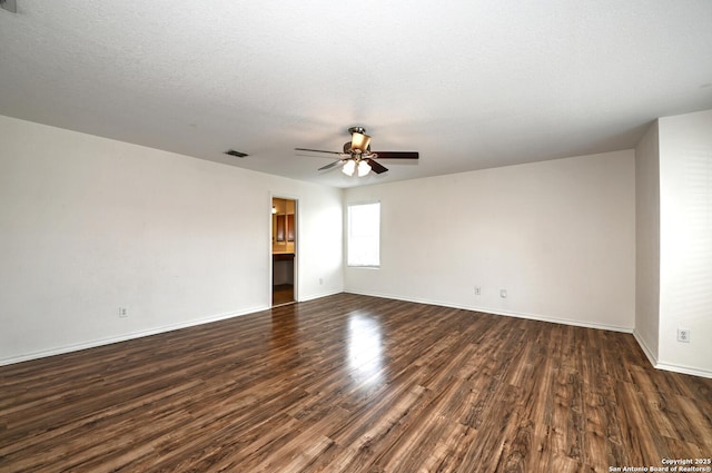 245 Gatewood, Cibolo, TX 78108 - unfurnished room featuring dark wood-style flooring and ceiling fan