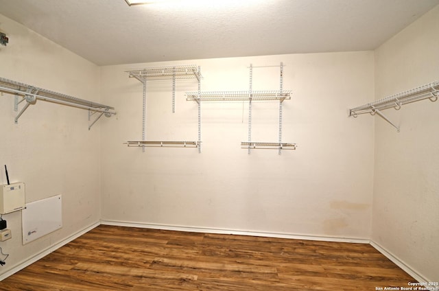 245 Gatewood, Cibolo, TX 78108 - walk in closet featuring wood finished floors