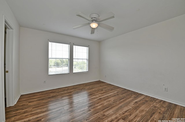 245 Gatewood, Cibolo, TX 78108 - unfurnished bedroom with dark wood-type flooring and a ceiling fan