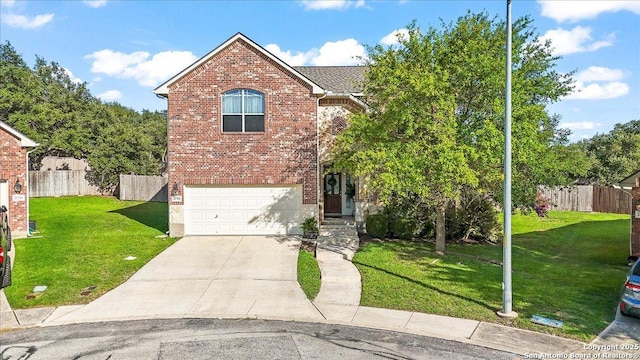 25702 Coleus, San Antonio, TX 78261 - traditional-style home with brick siding, driveway, and a garage