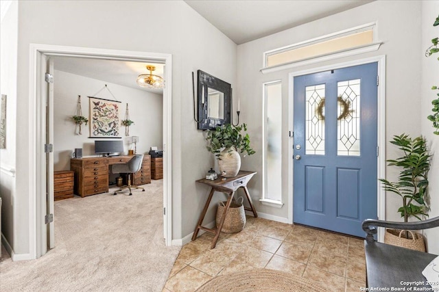 25702 Coleus, San Antonio, TX 78261 - foyer entrance with light carpet and baseboards