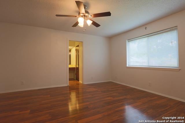9218 Woodheather, San Antonio, TX 78254 - spare room featuring a ceiling fan and wood finished floors