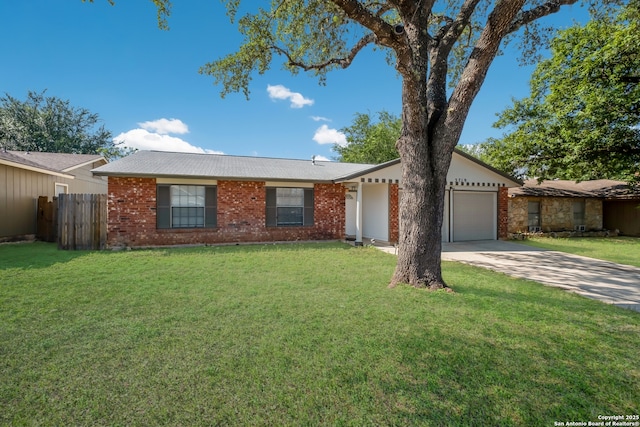 3719 Pipers Rdg, San Antonio, TX 78251 - ranch-style house with concrete driveway, an attached garage, and brick siding