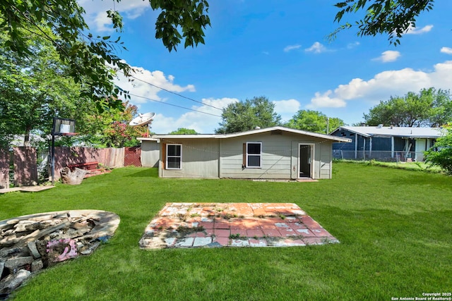 162 Morning Vly, San Antonio, TX 78227 - rear view of house with a fenced backyard and a patio area