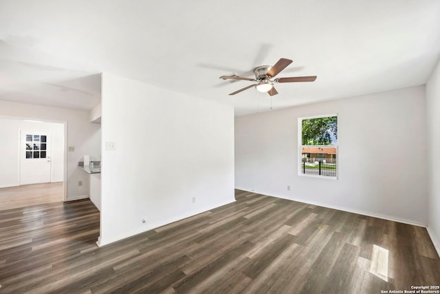 162 Morning Vly, San Antonio, TX 78227 - empty room featuring dark wood-type flooring and ceiling fan